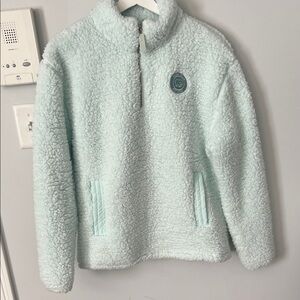 Ivory Ella Soft Sky Blue Sherpa Jacket